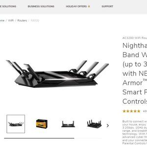 Netgear Nighthawk X6 AC3200 Tri-band wifi router (up to 3.2Gbps)